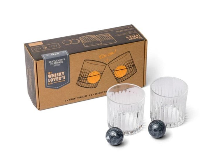 Gentlemen's Hardware I Cocktail tumbler and whiskey stones set