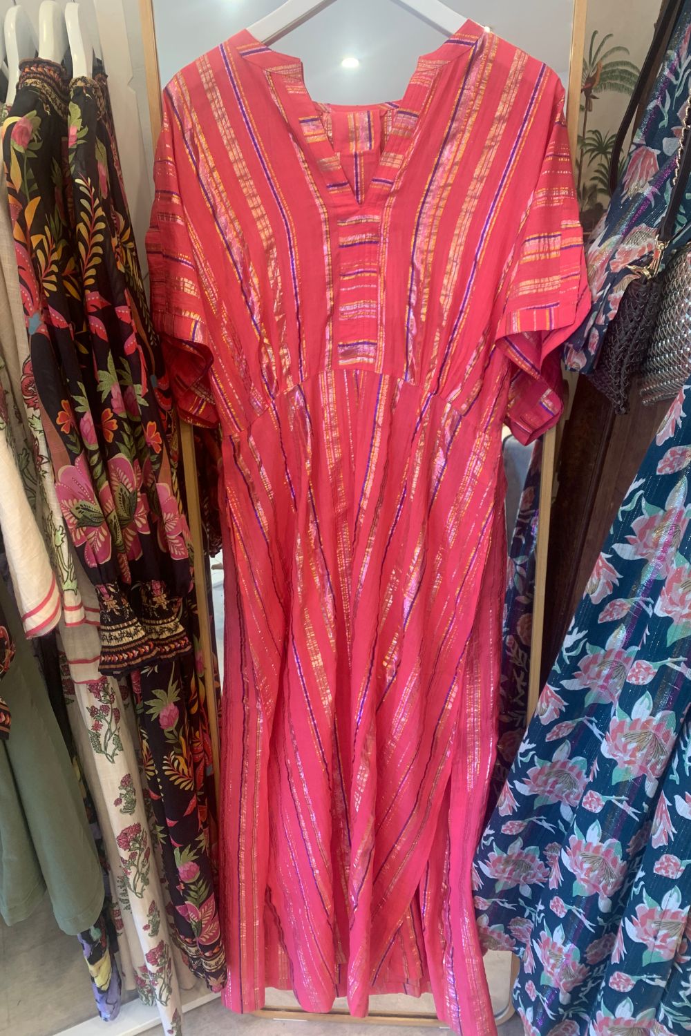LOLA | Norman Maxi Dress | Candy Raspberry Stripe