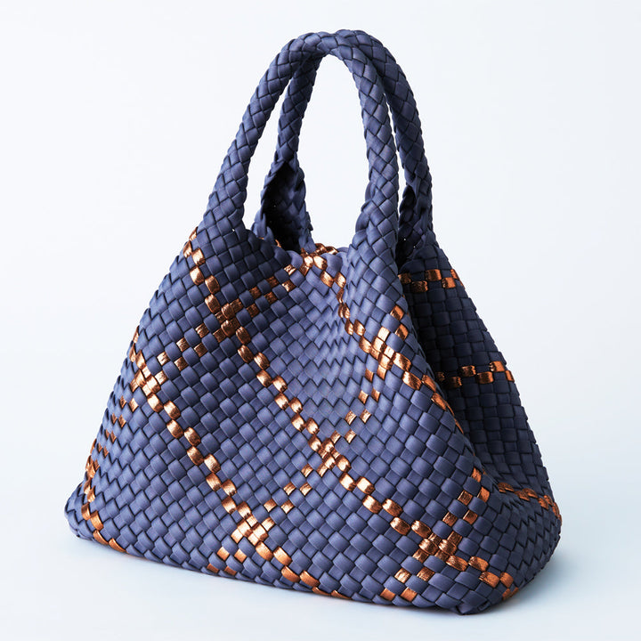 Mon Milou | Amsterdam Crossbody Tote | Grey-Blue & Copper - Dutch Hideout