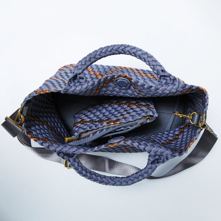 Mon Milou | Amsterdam Crossbody Tote | Grey-Blue & Copper - Dutch Hideout