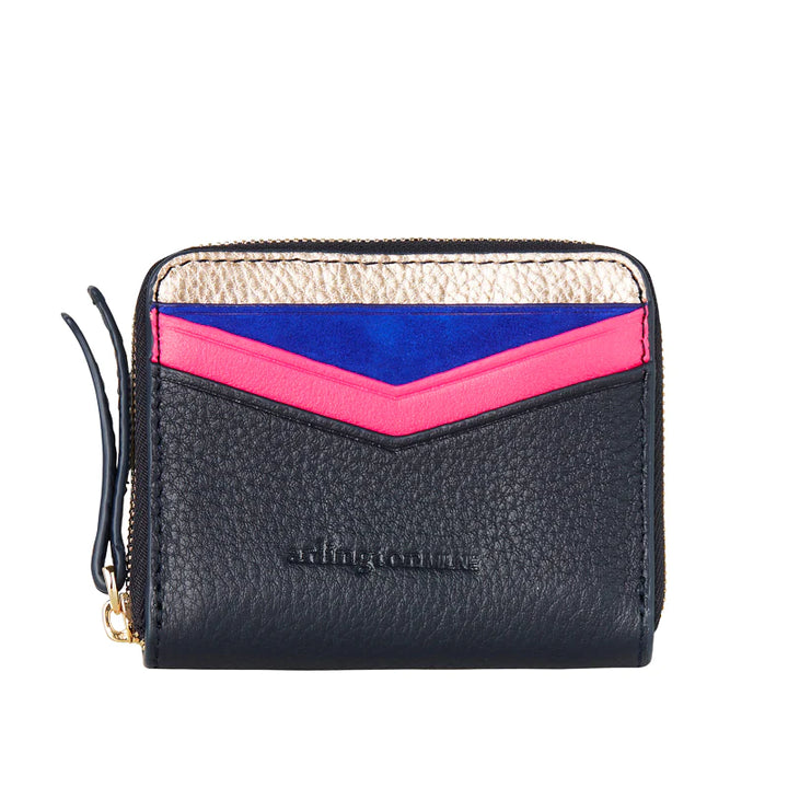 ARLINGTON MILNE | ALEXIS ZIP PURSE -  NAVY MULTI - Dutch Hideout