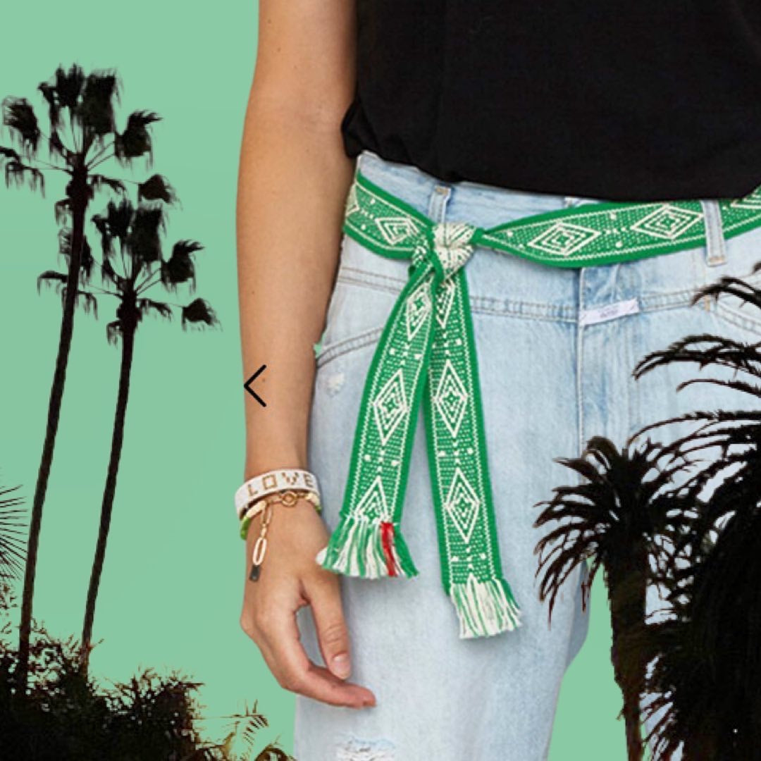 BANDS OF LA | WOVEN BELT | GREEN DIAMOND - Dutch Hideout