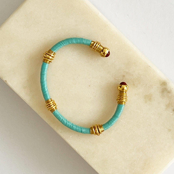 GAS BIJOUX | SARI BRACELET | RAFFIA GOLDEN ACETATE - Dutch Hideout
