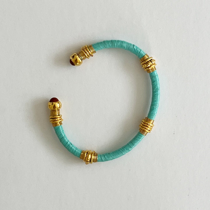 GAS BIJOUX | SARI BRACELET | RAFFIA GOLDEN ACETATE - Dutch Hideout