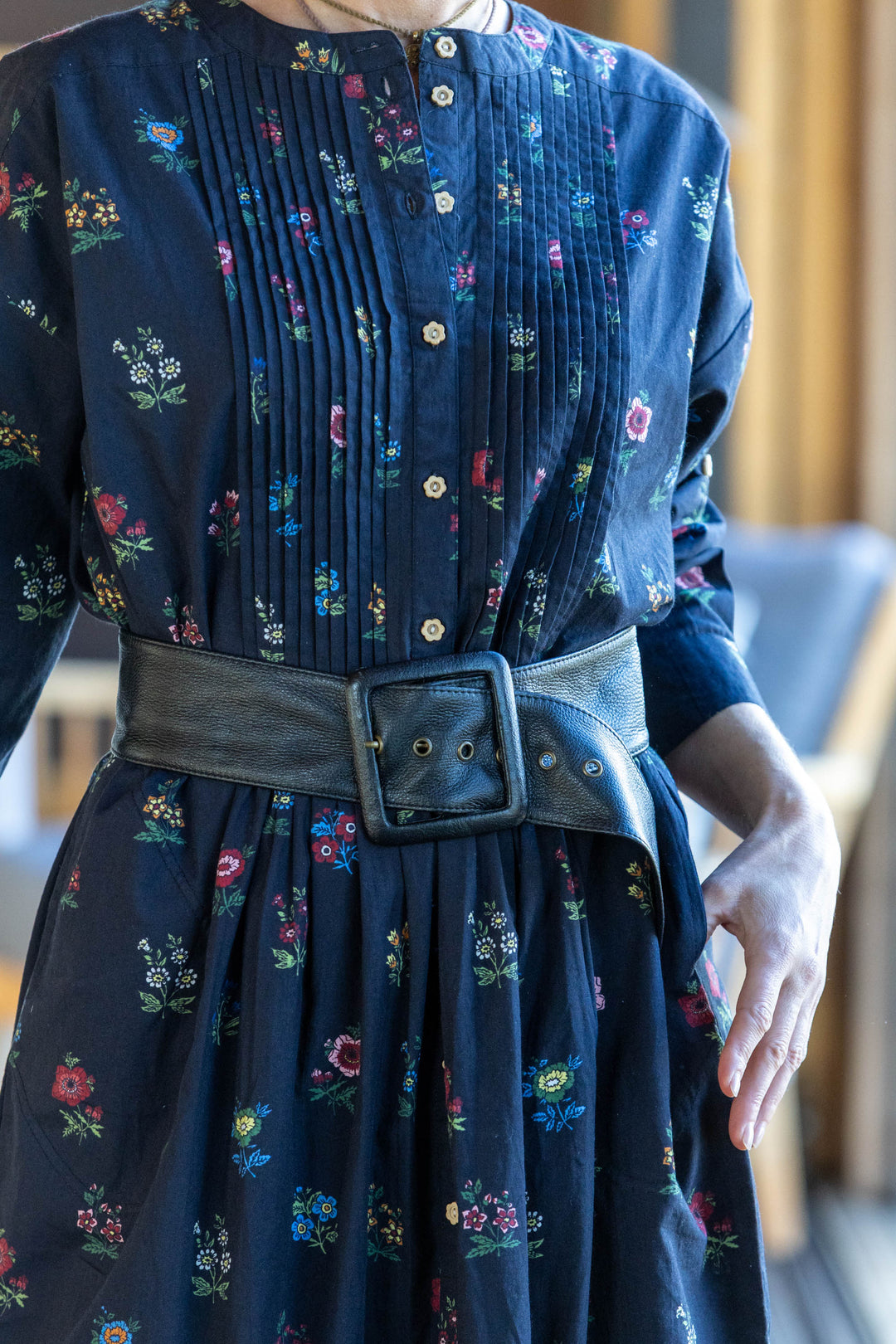 Mandalay Designs | Ditsy Floral Shirtdress | Black - Dutch Hideout