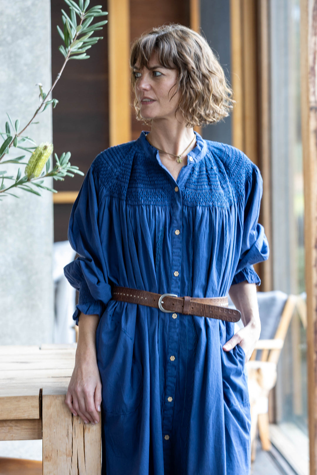 Mandalay Designs | Smock Dress | Indigo - Dutch Hideout