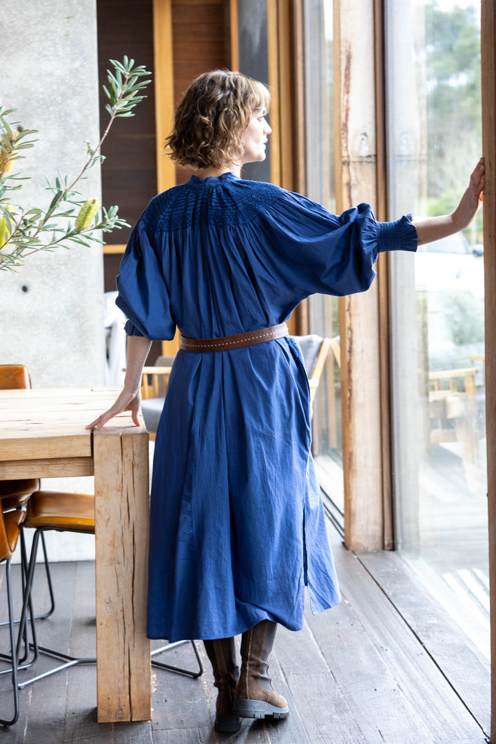 Mandalay Designs | Smock Dress | Indigo - Dutch Hideout
