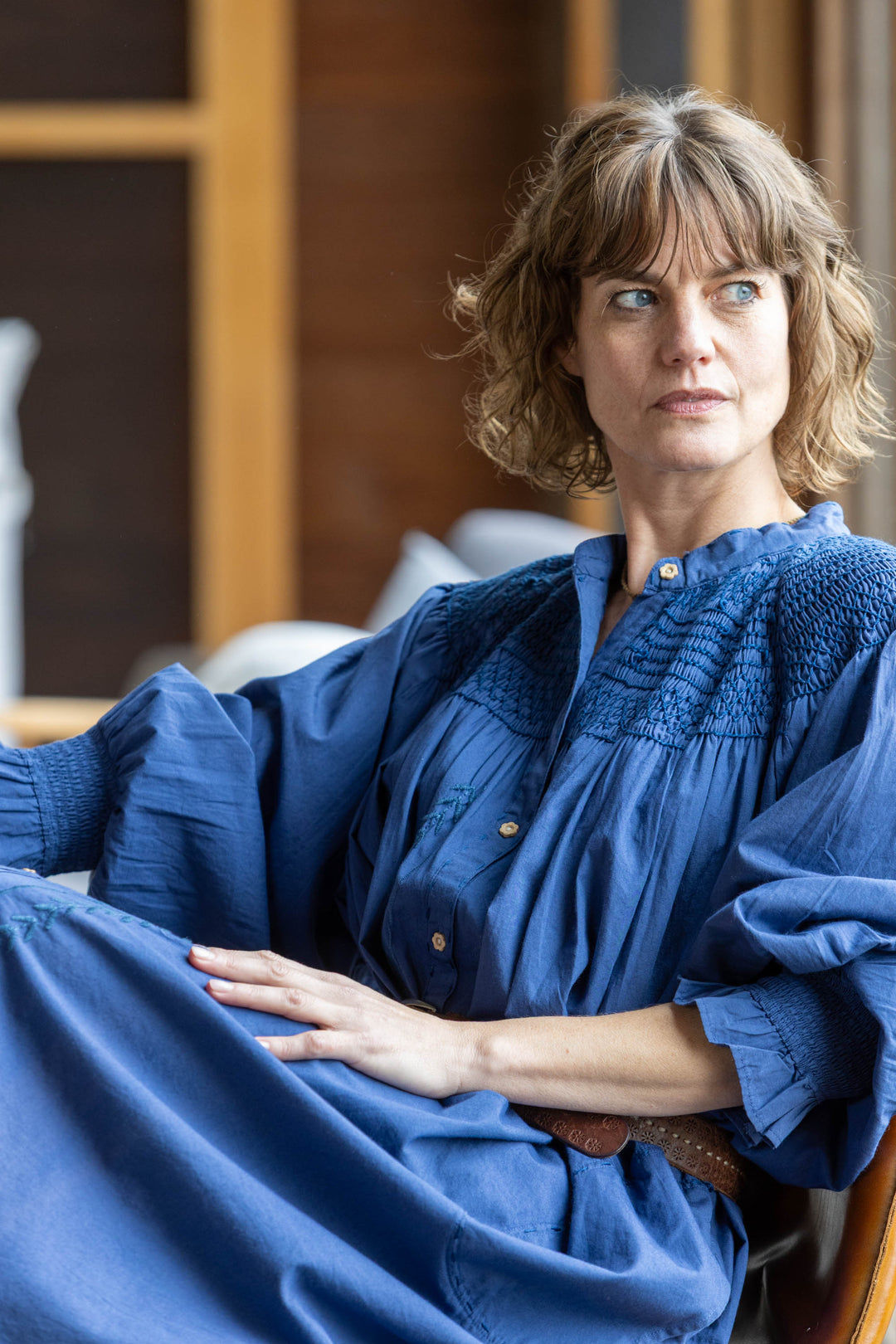 Mandalay Designs | Smock Dress | Indigo - Dutch Hideout
