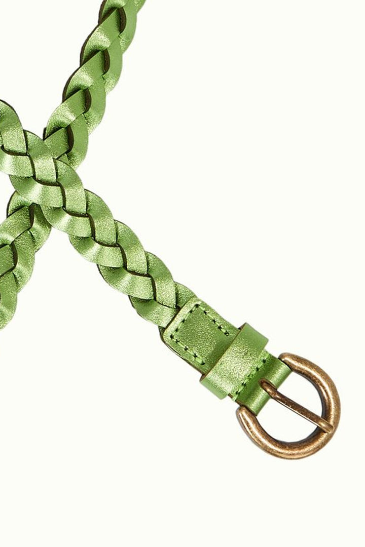 King Louie | Shiny Braided Belt | Woodbine Green