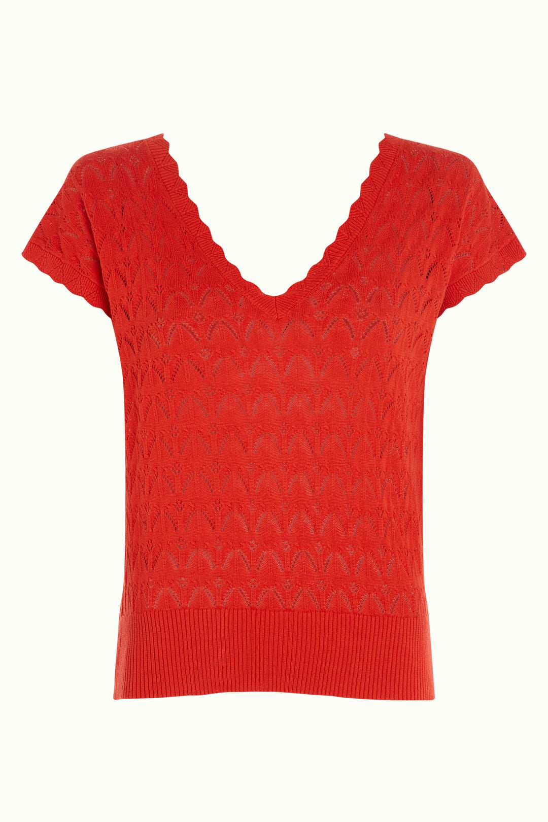 King Louie | Lila V Neck Top | Sun Orange