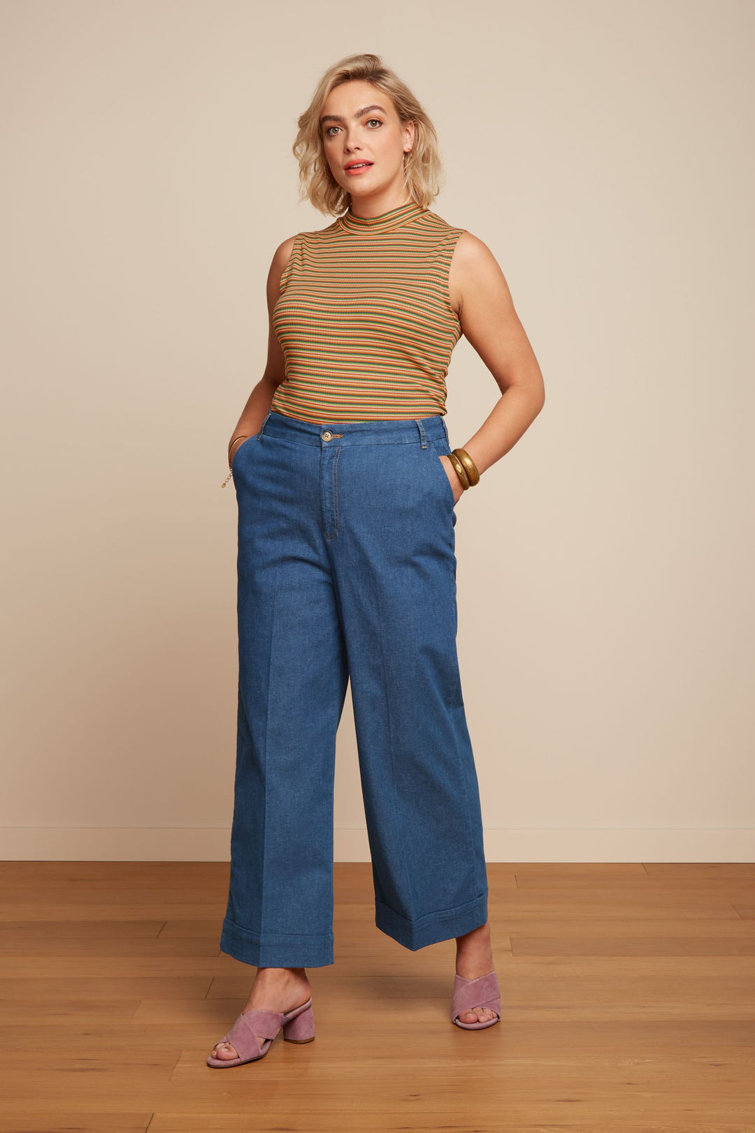 King Louie | Lisa Culotte | Denim Blue - Chambray