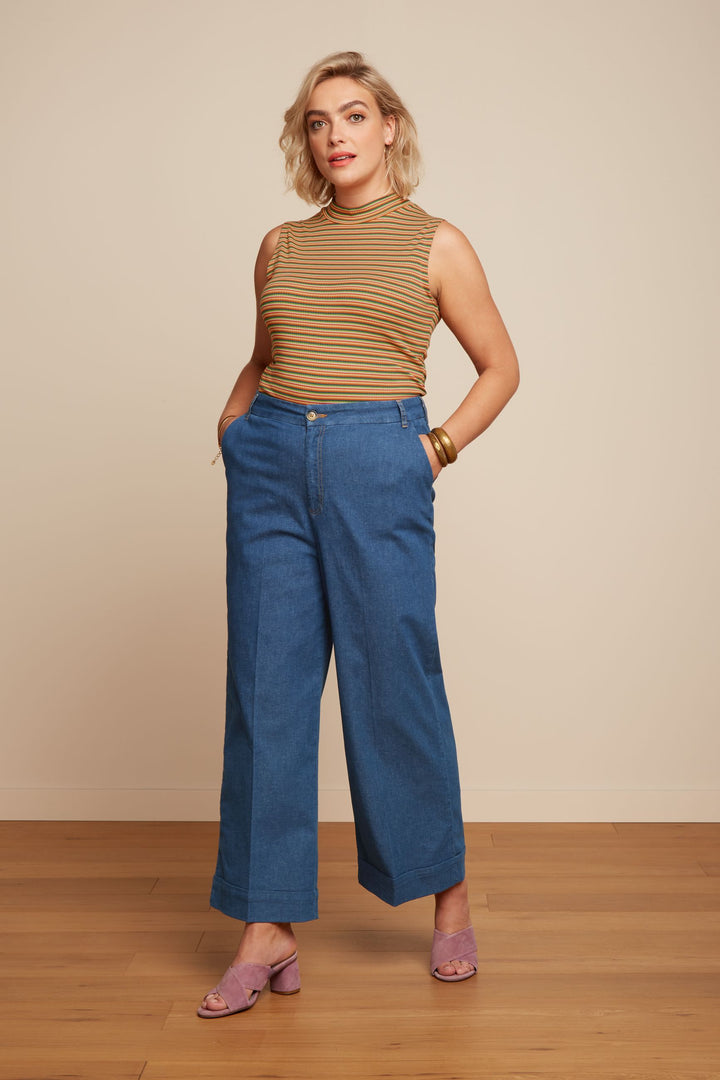 King Louie | Lisa Culotte | Denim Blue - Chambray