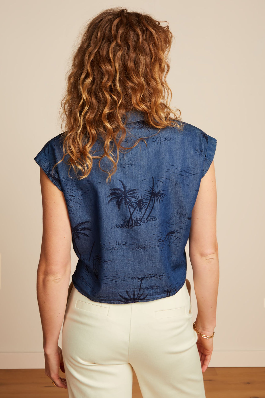 King Louie | Knot Blouse Daytrip | Denim Blue