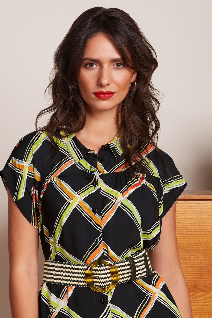 King Louie | Striped Belt | Black