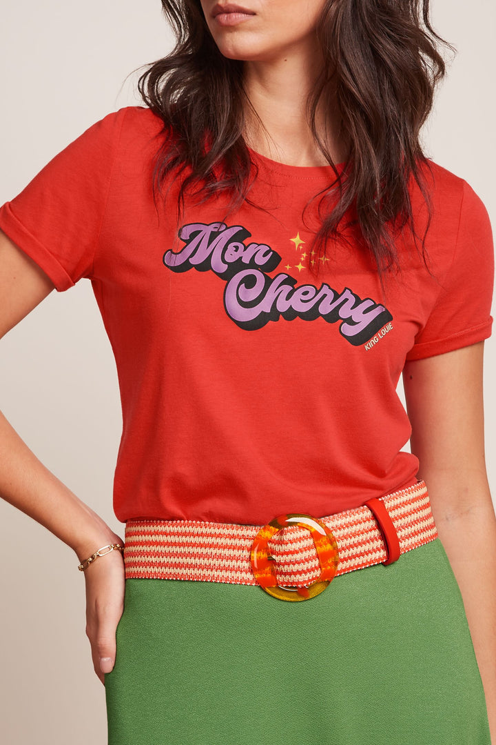 King Louie | Striped Belt | Tweed Orange