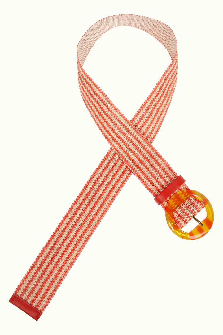 King Louie | Striped Belt | Tweed Orange