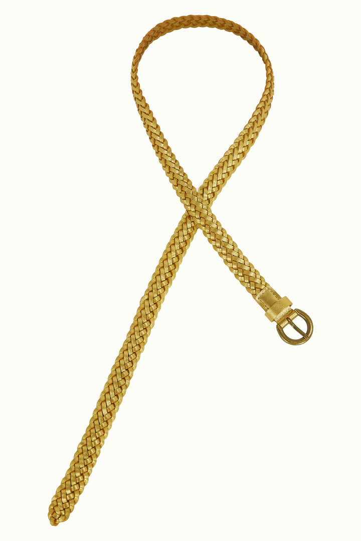 King Louie | Glitter Braid Belt | Gold
