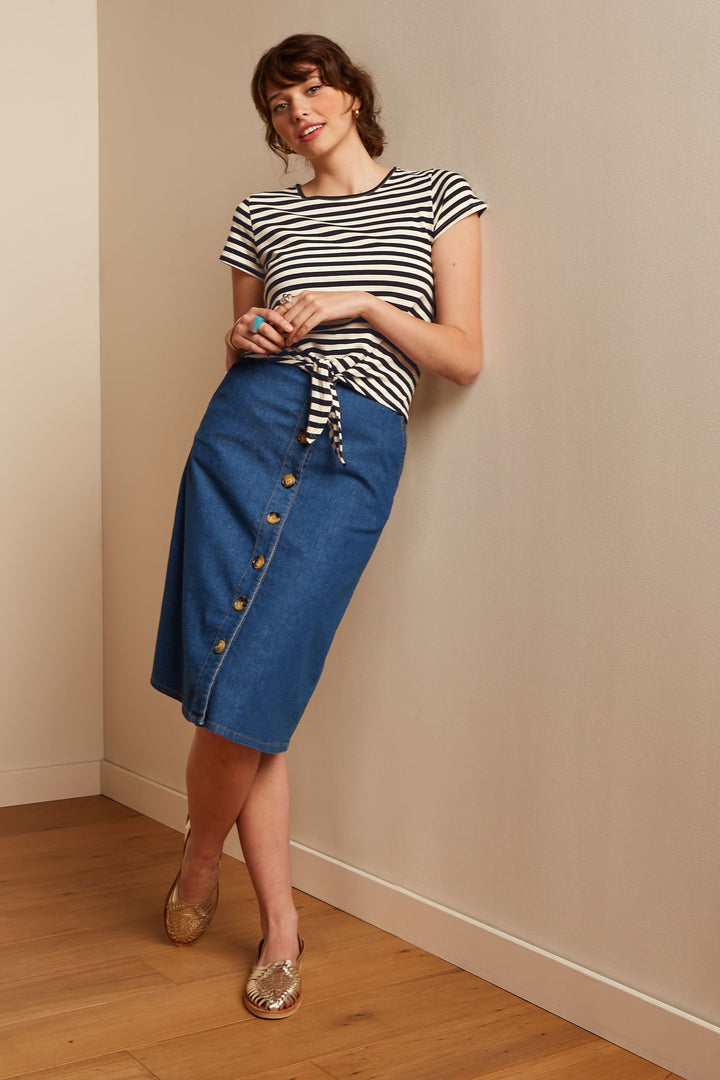 King Louie | Marie Skirt | Denim Blue - Chambray