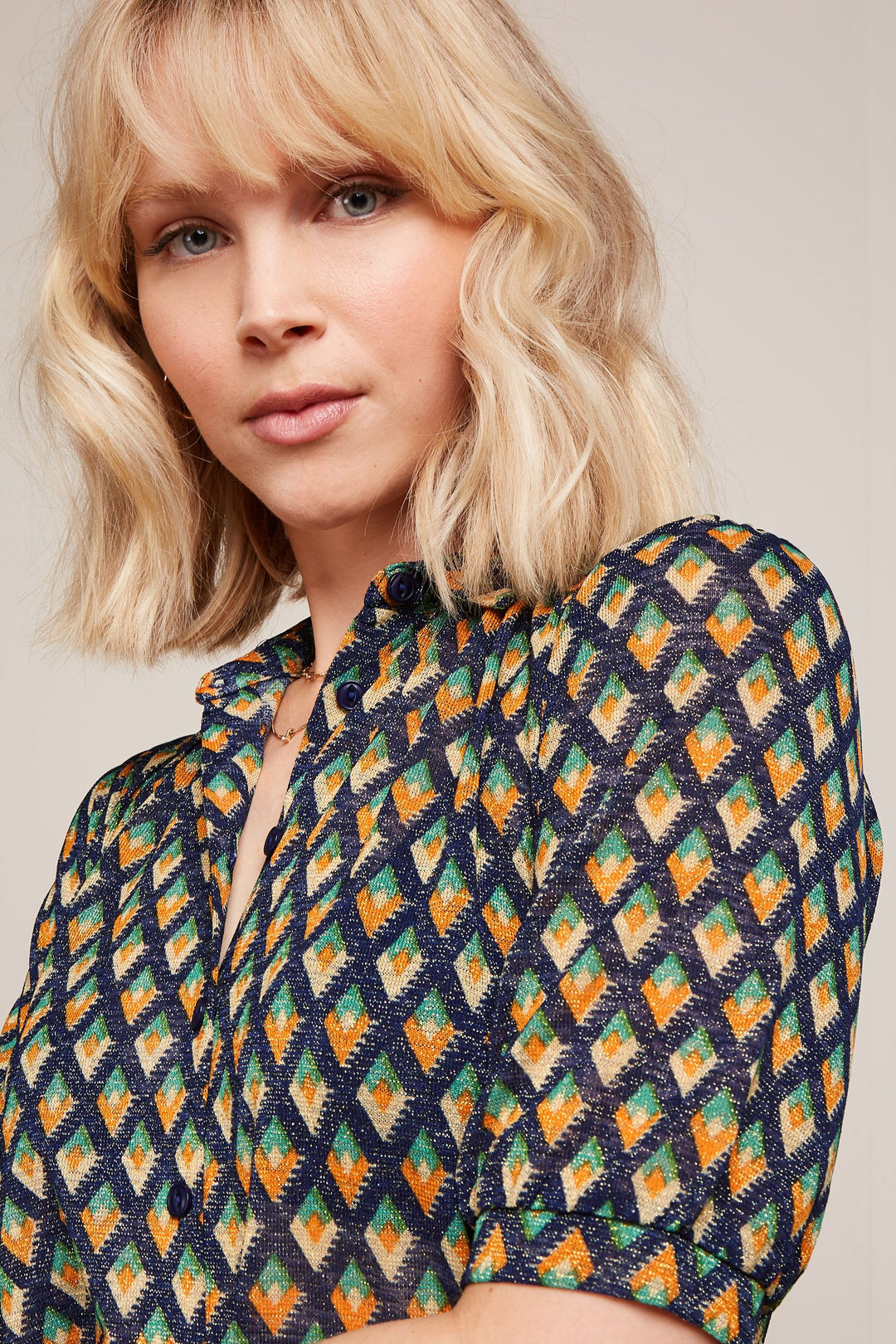 King Louie | Carina Blouse | Pebble