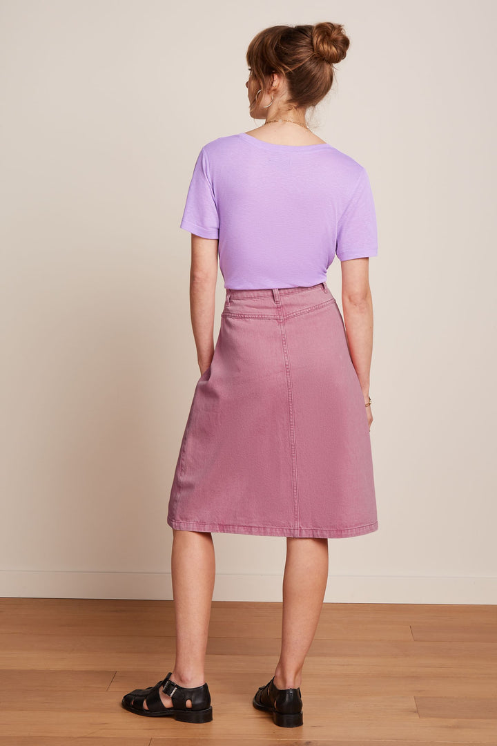King Louie | Mary Skirt Coloured Denim | Mellow Rose