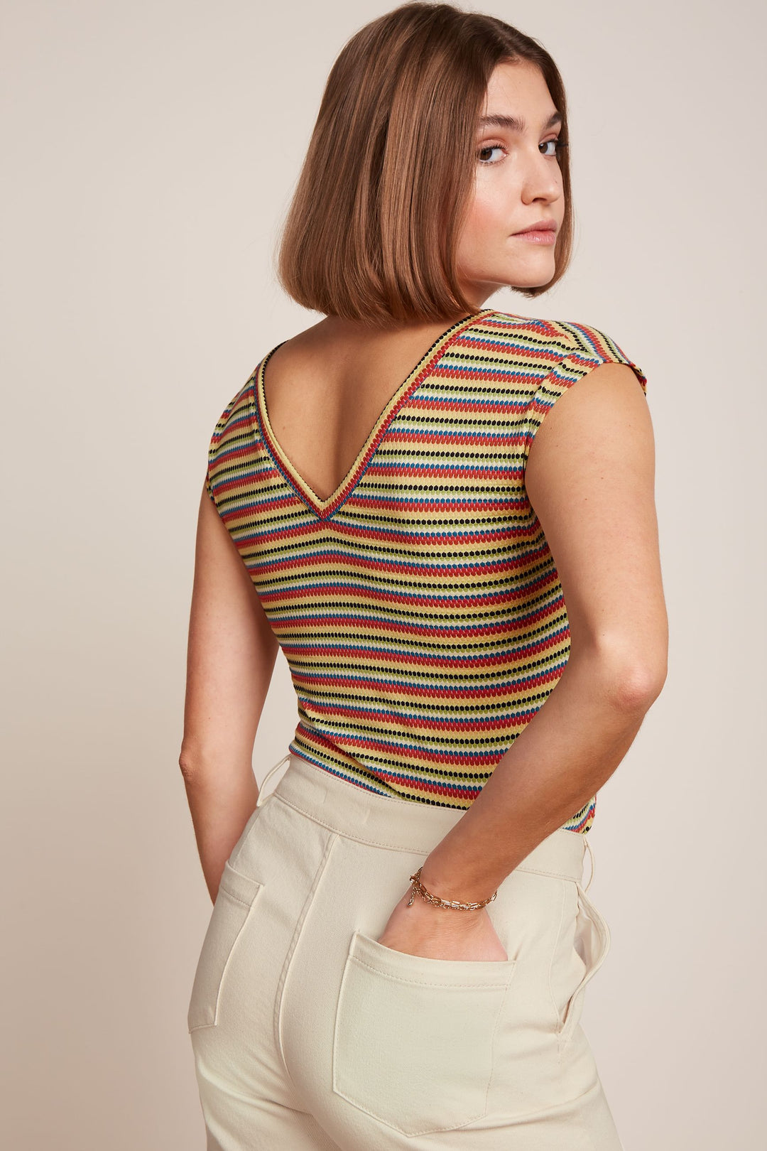 King Louie | Double V Top | Beebop Stripe