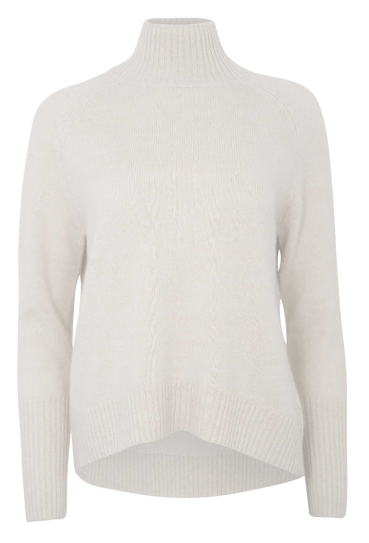 Alessandra | Fifi Polo Cashmere Sweater | Cloud Dancer Lurex