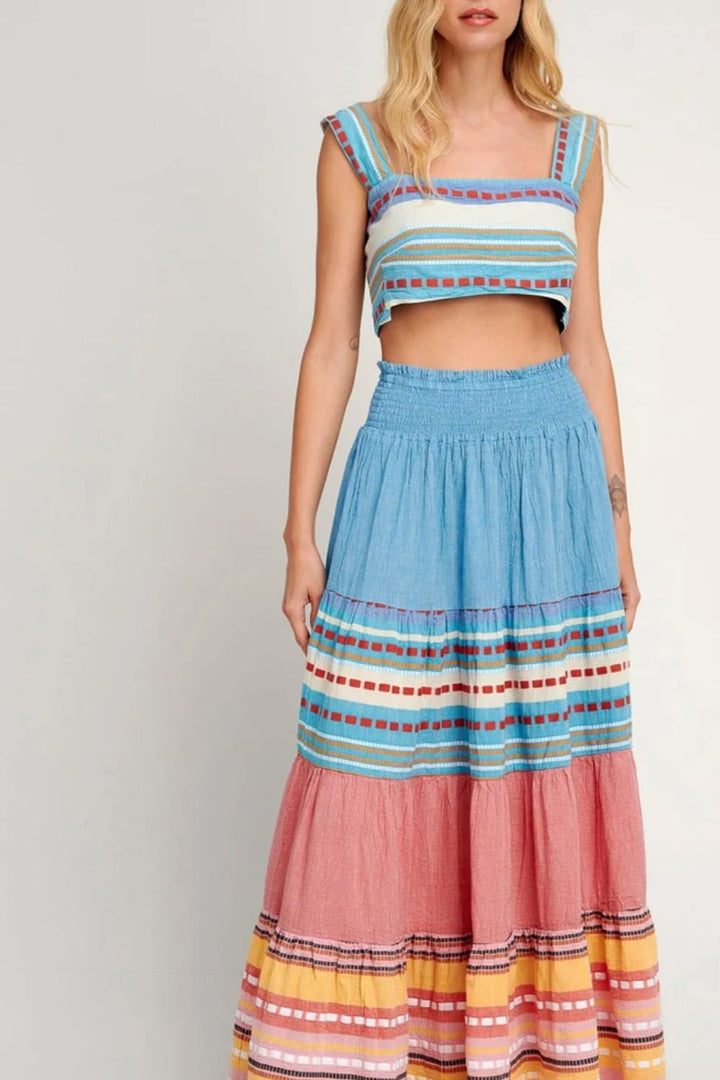 Pearl & Caviar | Zakar Maxi Skirt | Blue
