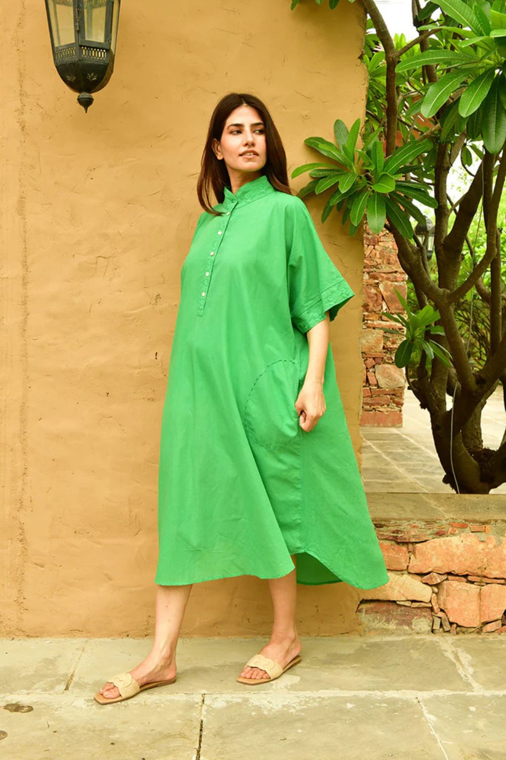 Mandalay Designs | Muriel Maxi Dress -Leaf | Green