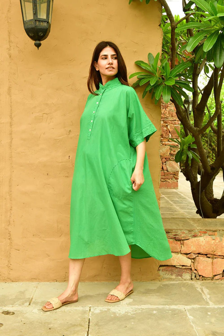 Mandalay Designs | Muriel Maxi Dress -Leaf | Green