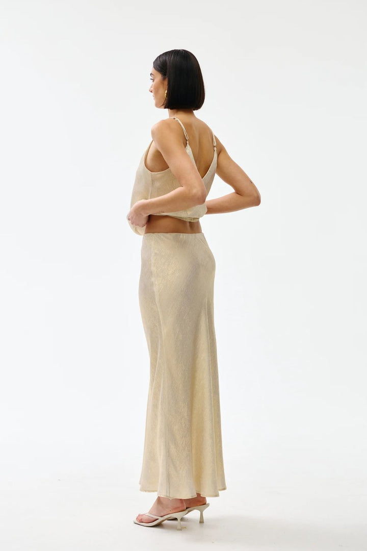 Kinney | Gia Skirt | Gold Lustre