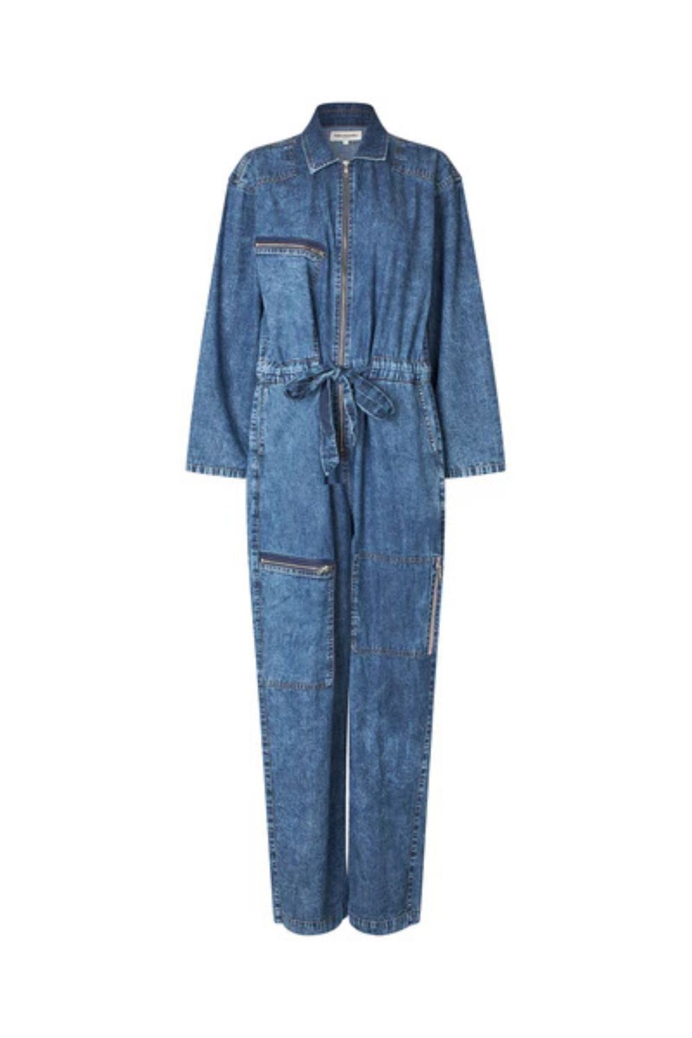 Lollys Laundry | CamdenLL Jumpsuit | Washed Denim - Dutch Hideout