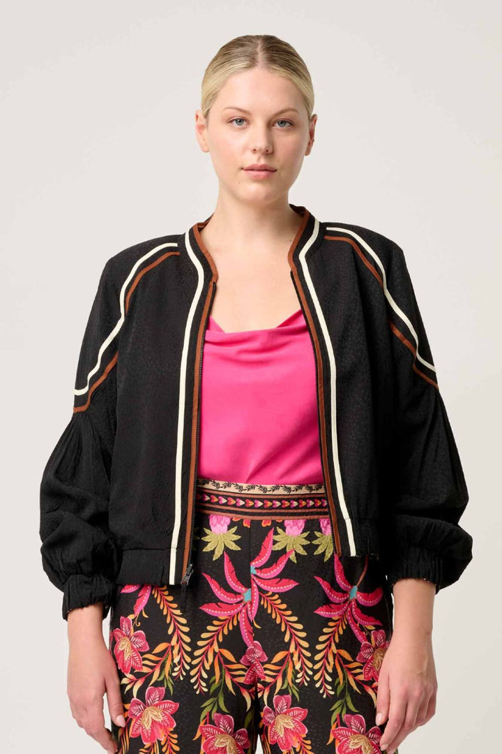 Once Was | Arabella Reversible Viscose Jacket | Anthos Lotos/Black