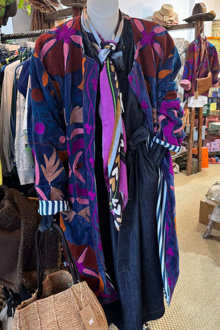 Mon Milou | Long Embroidered Velvet Jacket | Mira