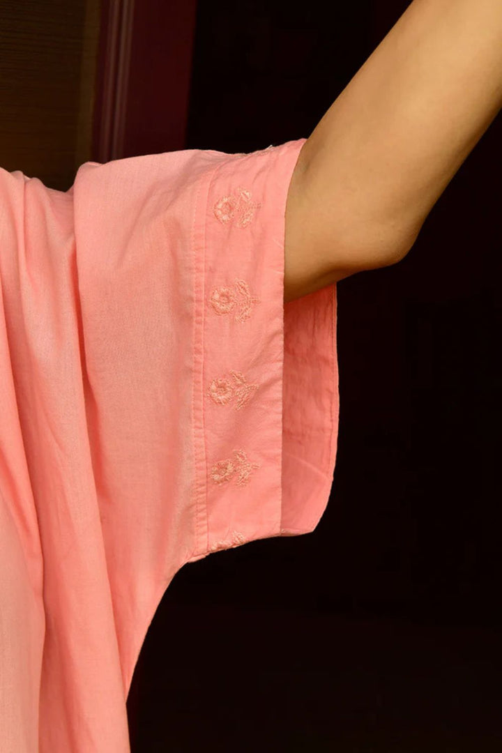 Mandalay Designs | Muriel Maxi Dress -Leaf | Quartz Pink