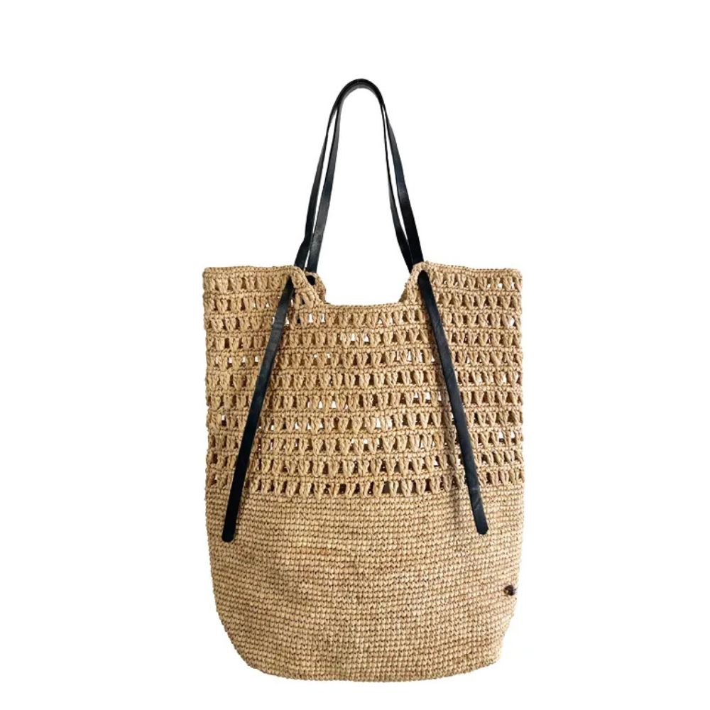 Made in Mada | Ando Bag | Natural / Black Leather