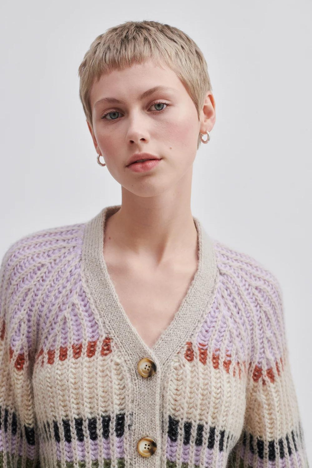 Second Female | Rosanna Knit Cardigan | Pastel Lilac