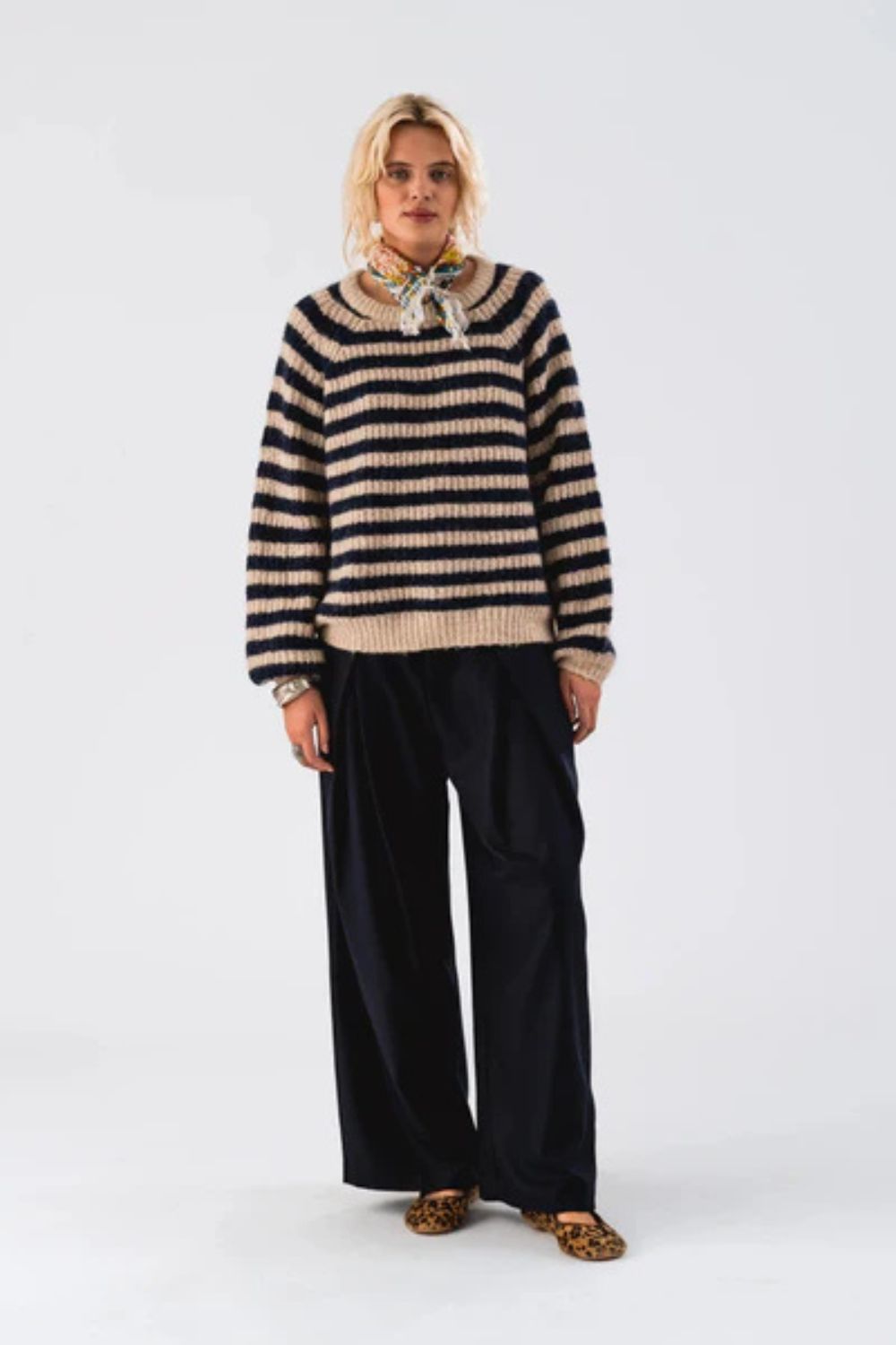 Lollys Laundry | BinaLL Knit Jumper LS | Dark Blue - Dutch Hideout