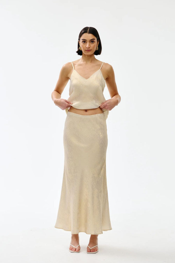 Kinney | Gia Skirt | Gold Lustre