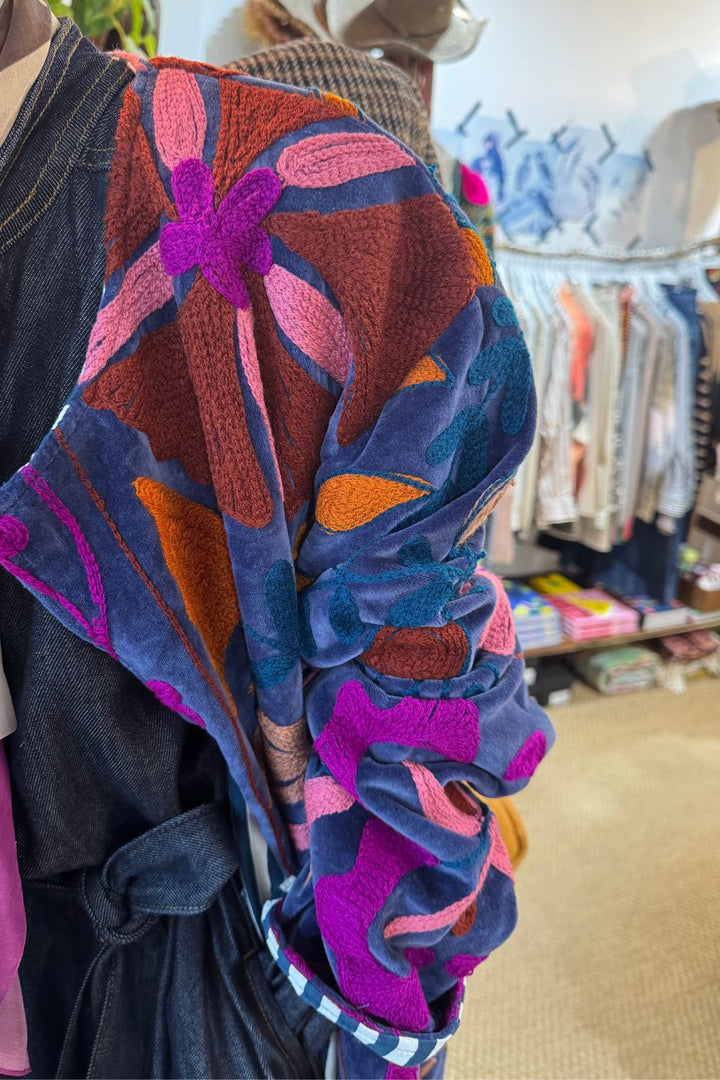Mon Milou | Long Embroidered Velvet Jacket | Mira