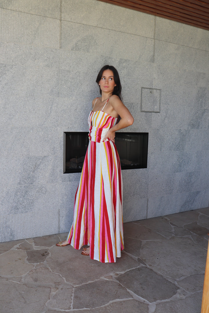 Luoni | Poppy Shell Dress | Candy Stripe
