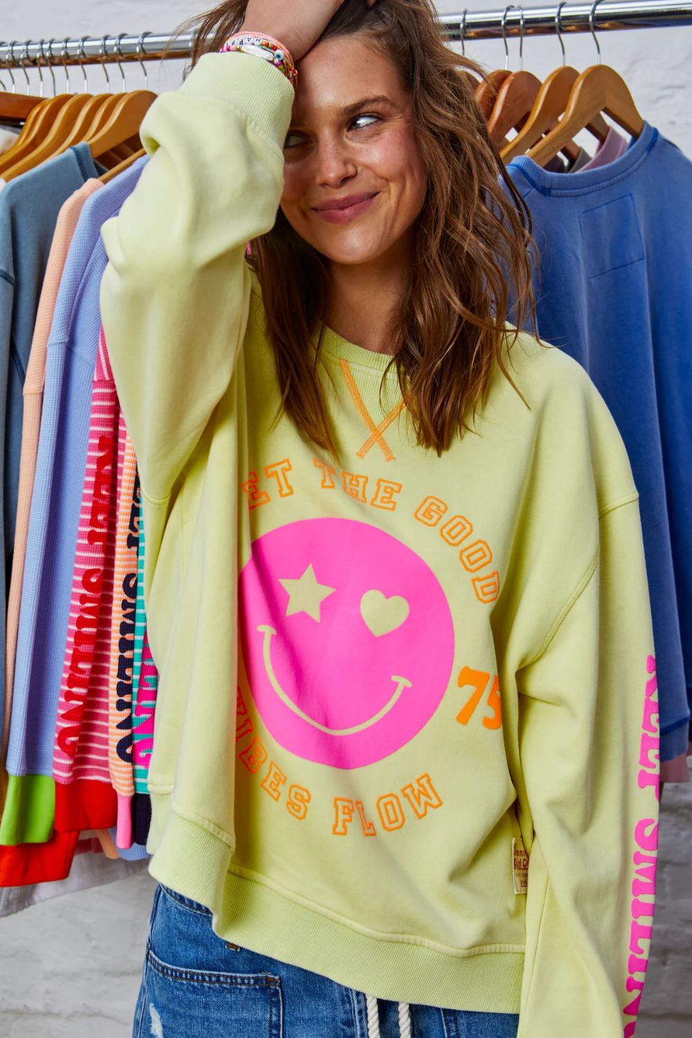 Hammill & Co | Smily Washed Sweat | Lemon