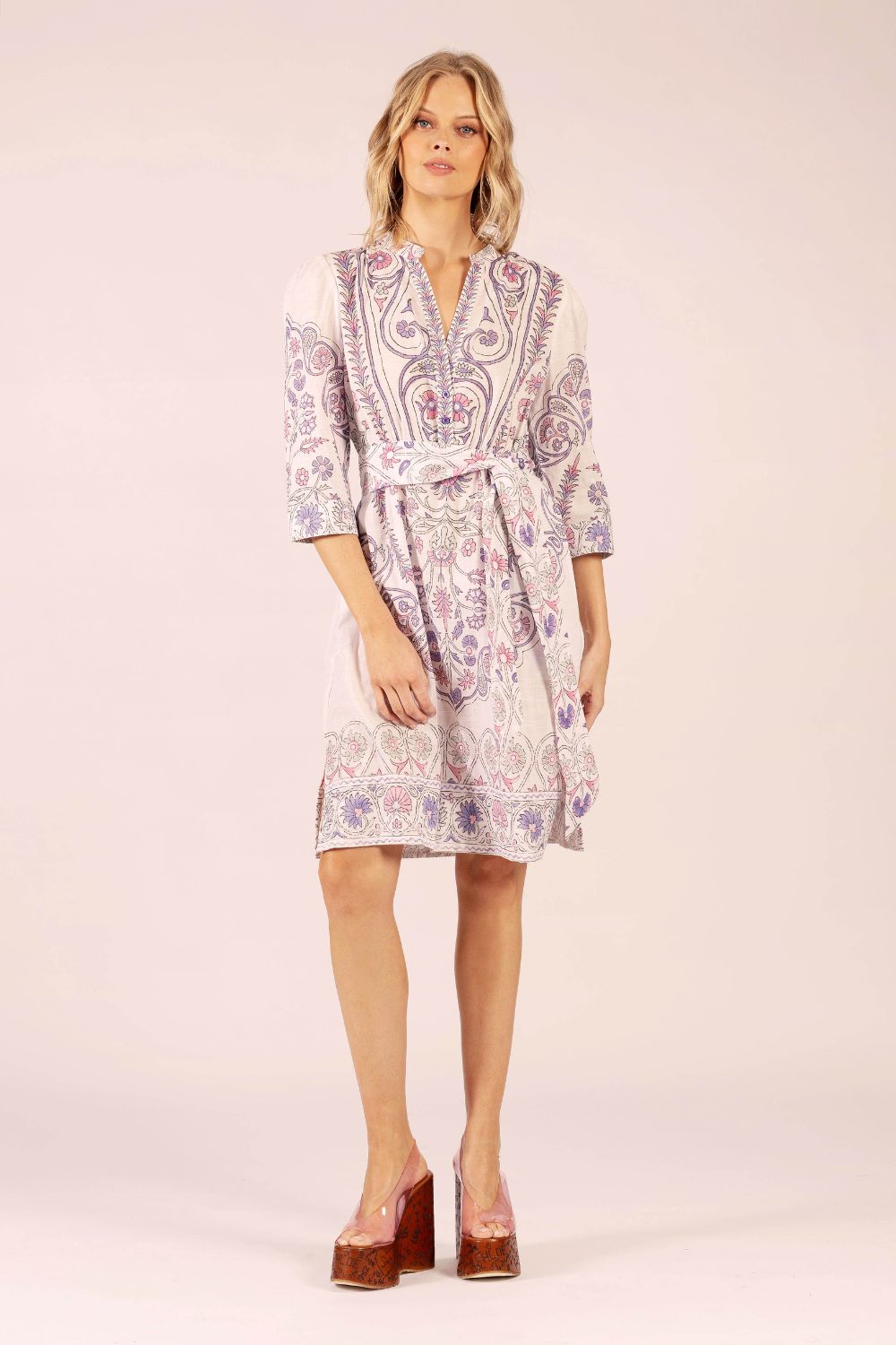 LOLA | Mary Cotton Midi Dress | Hindi White