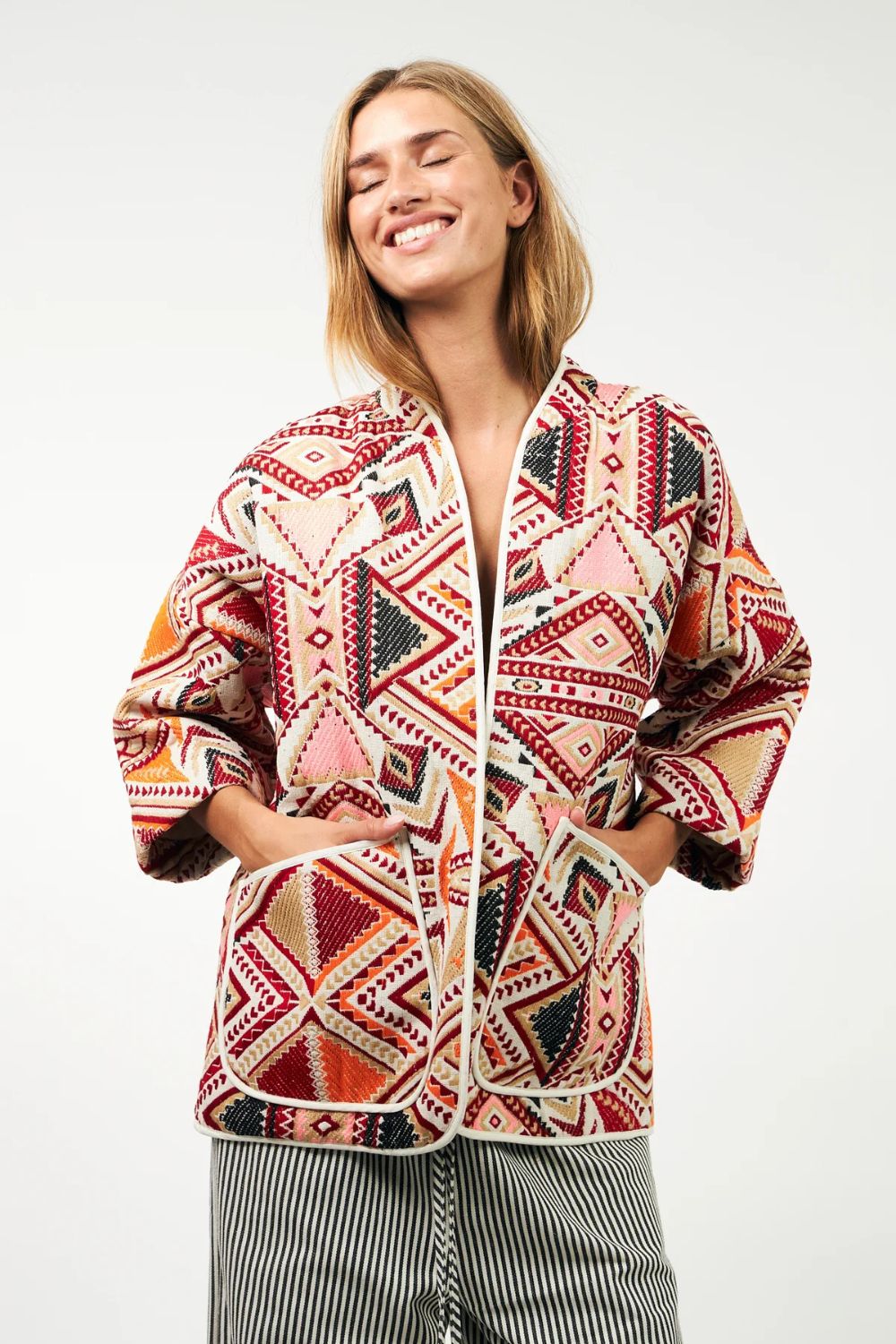 Lollys Laundry | Lulu LL Jacket 3/4 | Red - Dutch Hideout