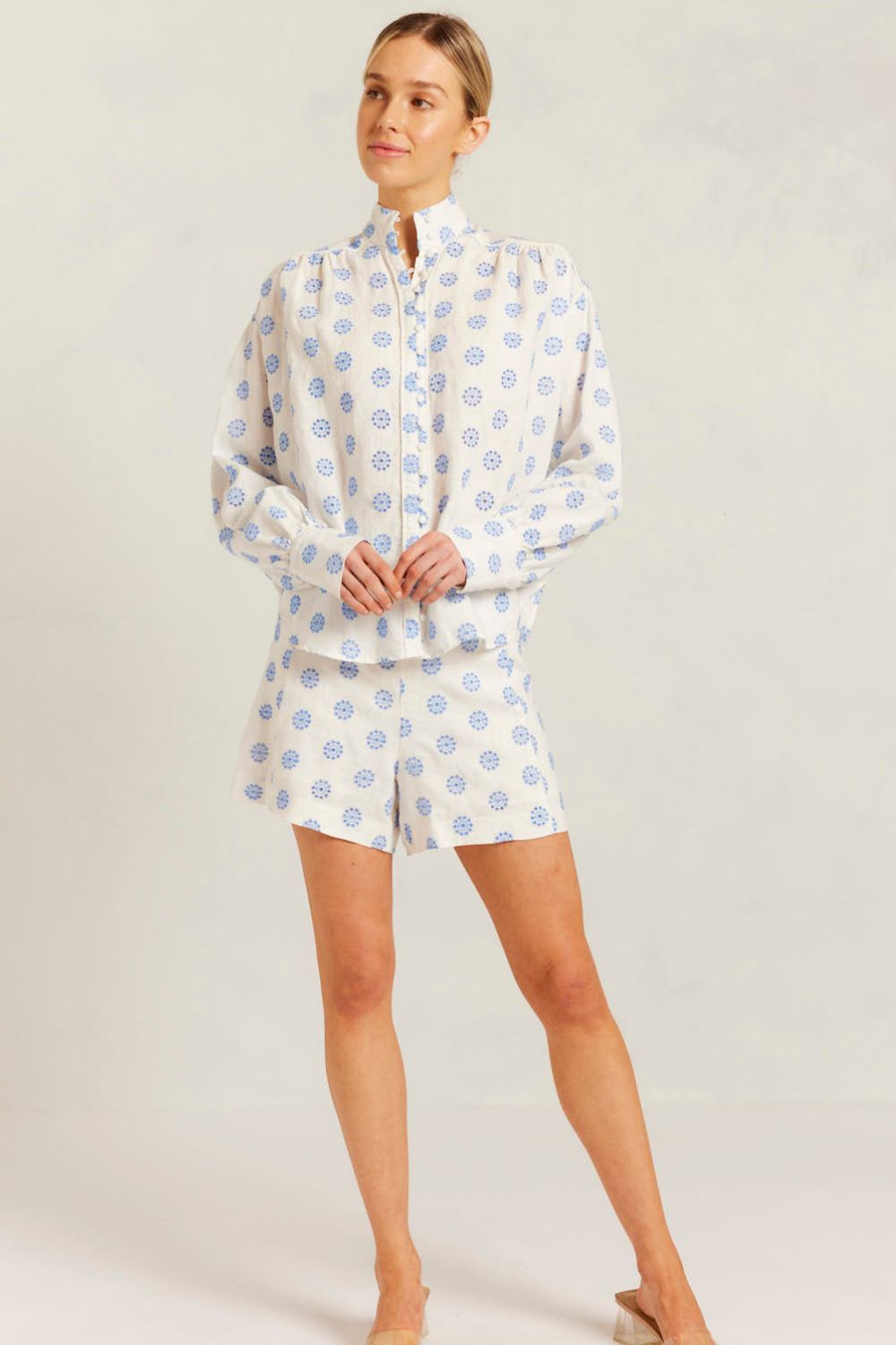 Alessandra | Rosemary Posy Print Shirt | Bluebell