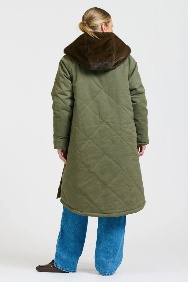 Shirty | Aspen Mid Line Coat | Khaki - Dutch Hideout