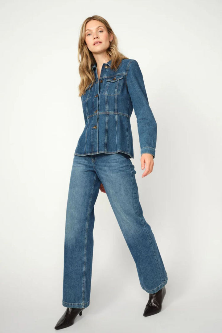 Mos Mosh | Dara Deco Jeans | Mid Blue - Dutch Hideout