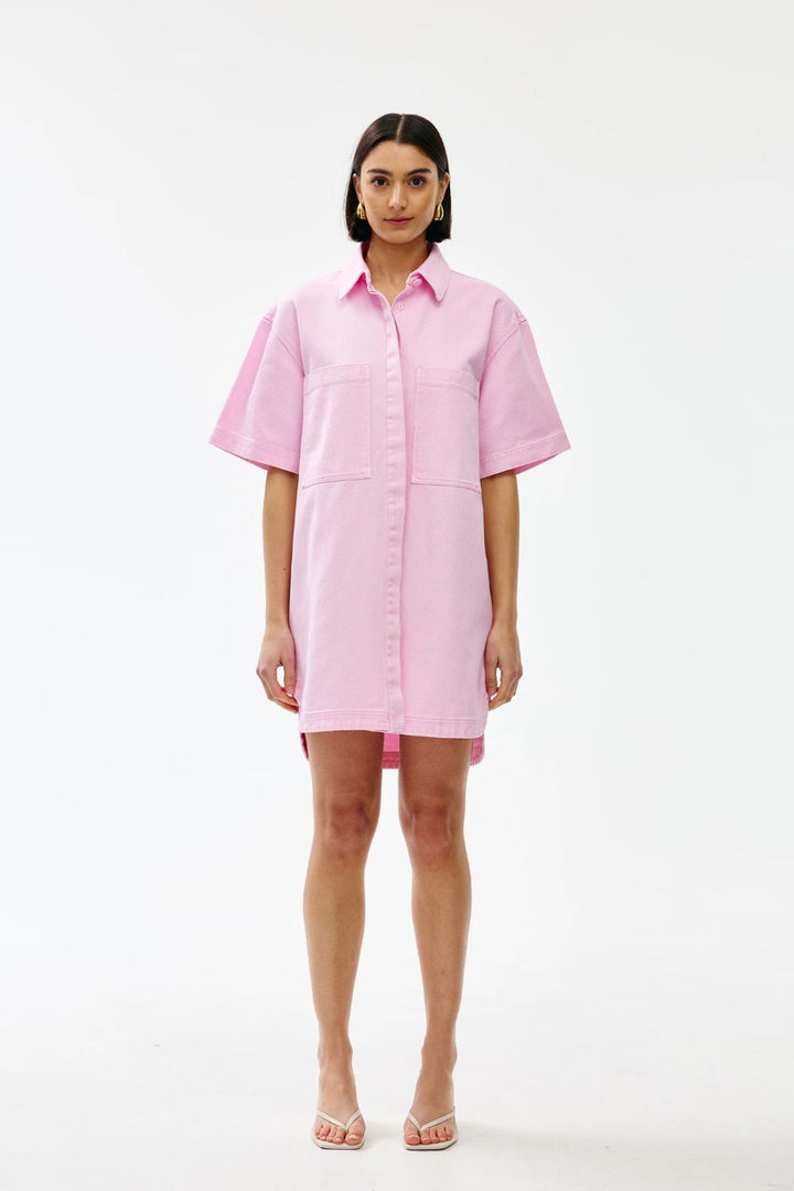 Kinney | Freya Dress | Blush Wash Denim