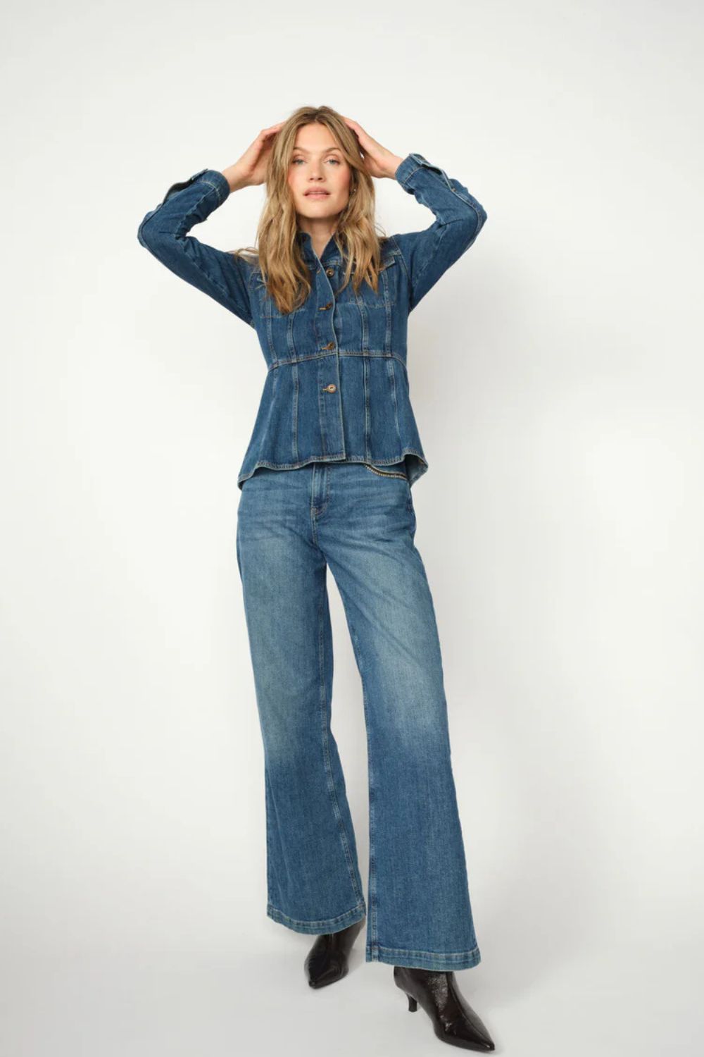 Mos Mosh | Dara Deco Jeans | Mid Blue - Dutch Hideout