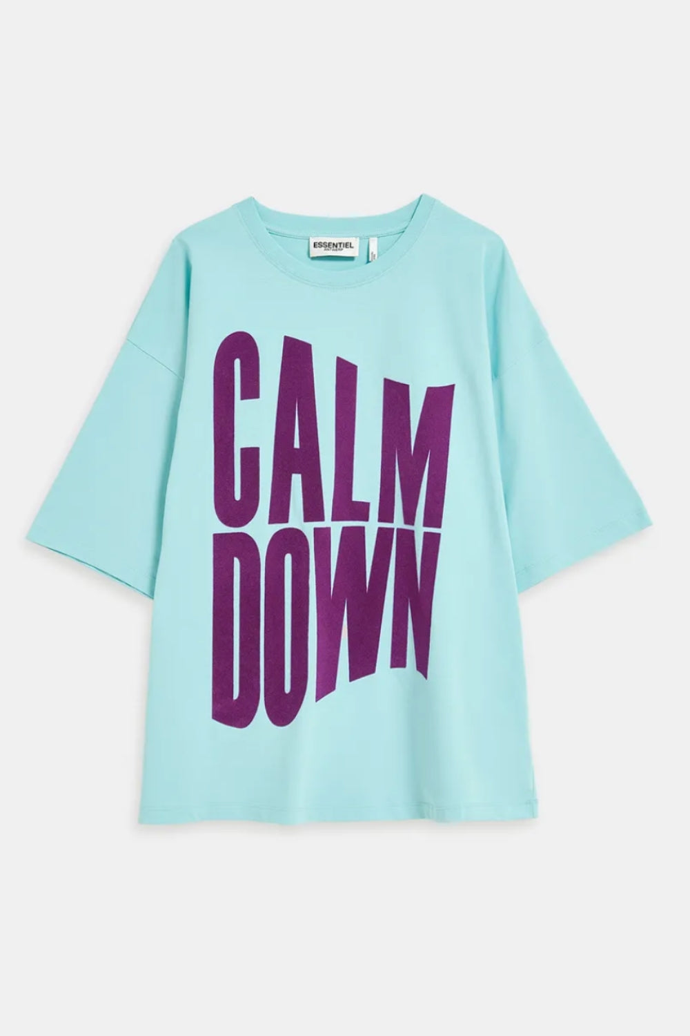 Essentiel Antwerp | Blue Organic Cotton 'Calm Down' T-shirt