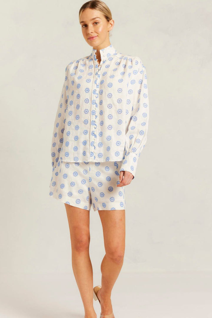 Alessandra | Rosemary Posy Print Shirt | Bluebell